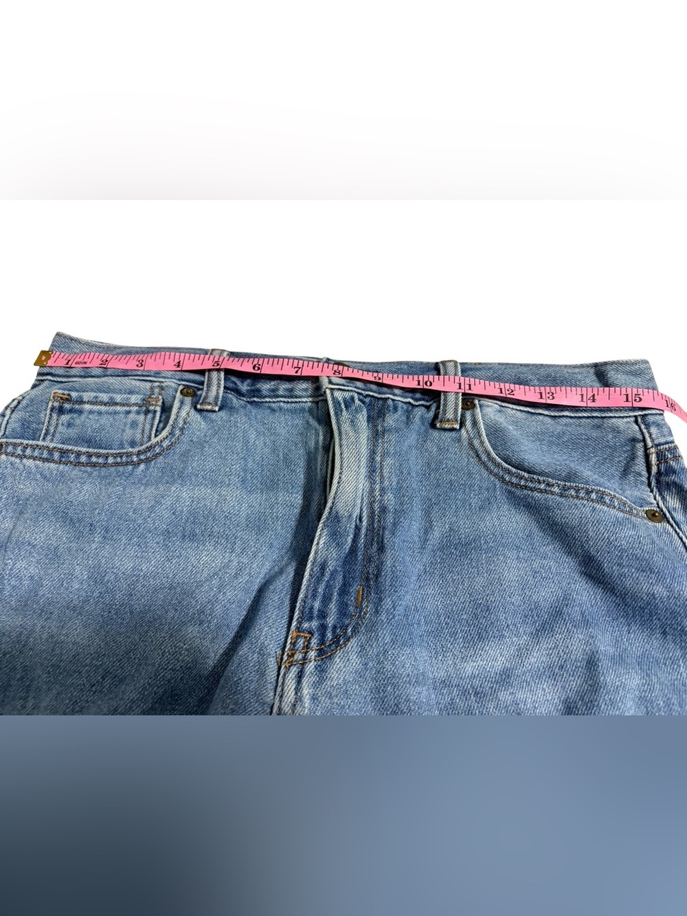 American Eagle Light Wash Mom Denim Shorts Size 10 - Picture 5 of 7